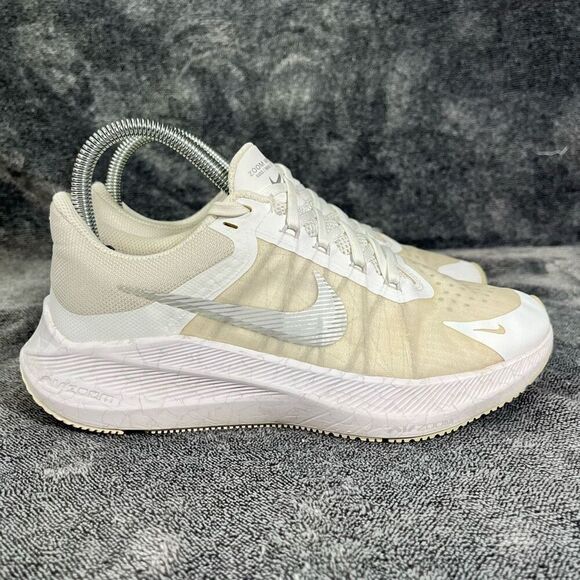 Nike zoom winflo 8 womens size 7 shoes white athletic running sneakers - Picture 1 of 8